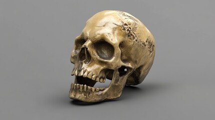 Obraz premium Human Skull - 3D Rendered Anatomy Study