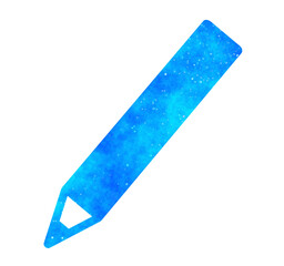 青い星空｜シンプルなペン