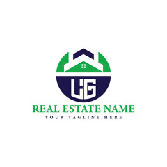 Real Estate Company Logo with House Icon
