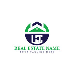 Real Estate Company Logo with House Icon