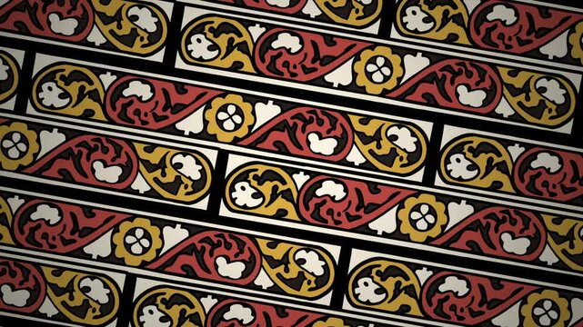 Indonesian ethnic batak pattern decorative looping animation