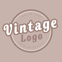 Inspiration vintage retro logo design, vintage logo design, stock line vintage logo design, circle vintage logo design, vintage logo design with stylist text and shape