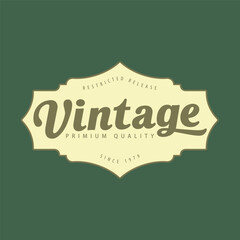 Vintage stylist shape logo design, vintage logo design, vintage brand logo design