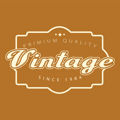 Vintage Retro Logo Design, Vintage Stock outline shape logo design, Vector vintage logo Design