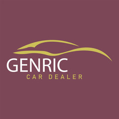 Car line logo, elegant and stylish sign for automotive business