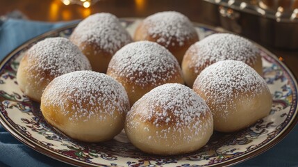 Sweet and Delicious Doughnuts on a Plate