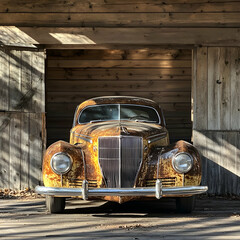 old car in the street