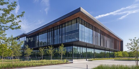 Fototapeta premium corporate business enterprise concept with office building