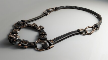 Handcuffs made of metal chain a restraint device used by law enforcement for arrest and detainment symbolizing justice security captivity and imprisonment