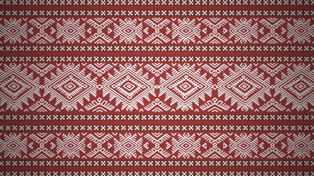 Indonesian ethnic sumba pattern decorative looping animation