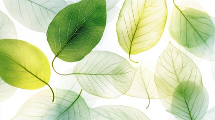 Natural Design Elements with Leaves. Eco-Design Background.