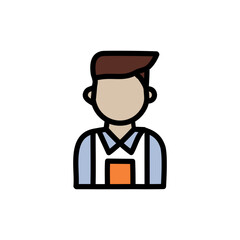 Vector waiter, barista, and chef color icon