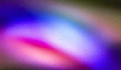 Abstract grainy gradient soft colors backdrop design. Smooth purple pink blue green color noisy texture effect, bright, shine, glow, hue banner and poster.