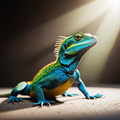 Naklejka premium green lizard
