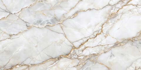 Fototapeta premium Abstract White Marble Background With Delicate Veining And Subtle Gold Accents