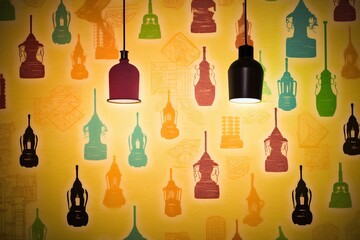 background with bottles