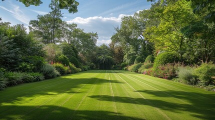 Obraz premium Green Field Countryside Landscape with Natural Background