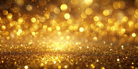 A sparkling golden background with a soft focus and blurred lights, creating a luxurious and elegant backdrop for special occasions or festive designs.