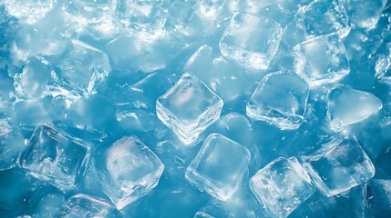Obraz premium Closeup of Clear Ice Cubes