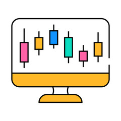 international trade market line icon vector. international trade market sign. isolated symbol illustration