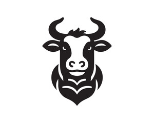 Cow logo vector. Colorful cow head logo. Animal farm. Cow icon. Dairy product symbol vector illustration.
