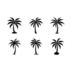 Coconut-tree on white background,Instant Digital Download. Illustration for prints on t-shirt and bags, posters 