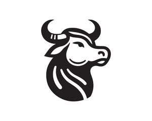 Cow logo vector. Colorful cow head logo. Animal farm. Cow icon. Dairy product symbol vector illustration.