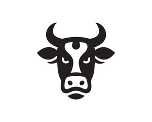 Cow logo vector. Colorful cow head logo. Animal farm. Cow icon. Dairy product symbol vector illustration.