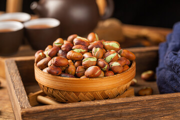 A plate of green heart fava beans