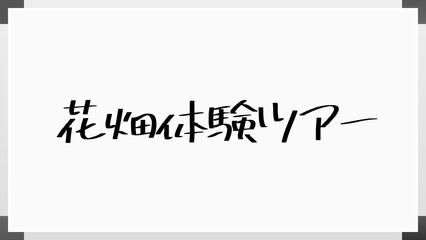 花畑体験ツアー ホワイトボード風イラスト