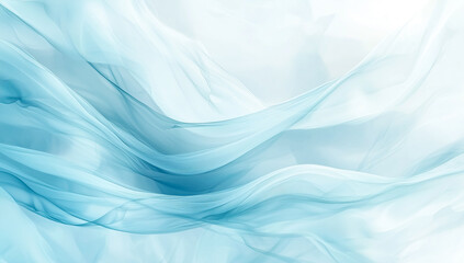 Fluid fabric-like blue and white swirls, minimalistic design, soft lighting, modern abstract expressionism