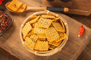 rice crusts, a kind of delicious snack made from rice,