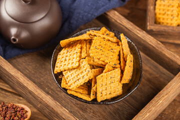 rice crusts, a kind of delicious snack made from rice,