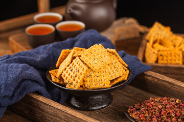 rice crusts, a kind of delicious snack made from rice,