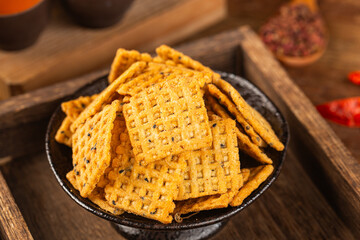 rice crusts, a kind of delicious snack made from rice,