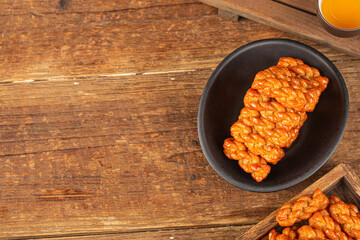 fried dough twist on tea table