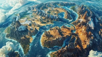 Historical visualization of Pangaea's breakup into today's continents due to plate tectonics