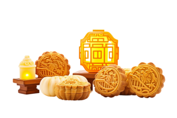 Serene Mid-Autumn Festival with Mooncakes