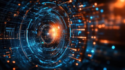 Obraz premium Digital background for tech, AI, data, audio, graphics, and more