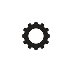 Setting, control, gear, cog icon in trendy flat style design isolated on white background.