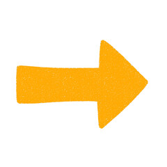 右向き矢印のかわいい手書き風イラスト