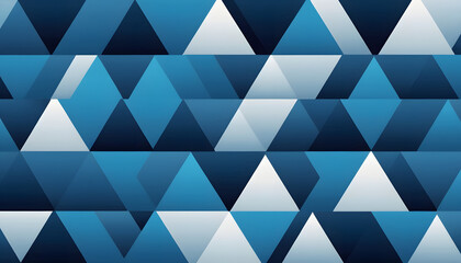 Obraz premium Geometric blue triangle pattern with varying shades creating a modern design