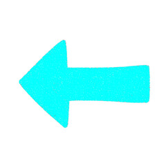 Fototapeta premium 左向き矢印のかわいい手書き風イラスト