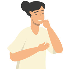Confused Human Character Isolated on White Background. Vector Illustration in Simple Cartoon Style.