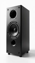 Obraz premium Ultra modern sound speakers and subwoofer on white background