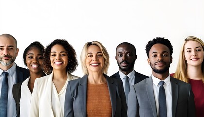 Diverse Group of Professionals in Suits and Business Attire