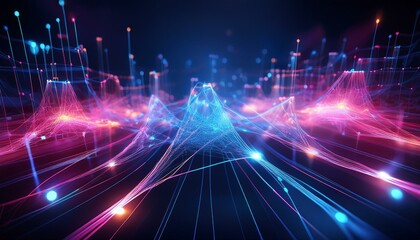 Fototapeta premium Abstract digital network