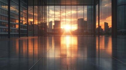 Fototapeta premium sunset in the city