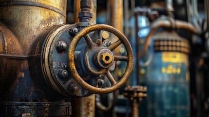 Close-Up View of Industrial Pressure Valve Assembly