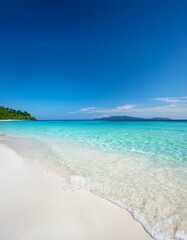 White sand beach with turquoise water